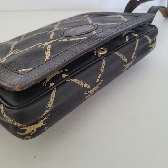 Longchamp Paris Signature Geniue Leather Brown Flap Shoulder Bag Purse Medium - Picture 8 of 10